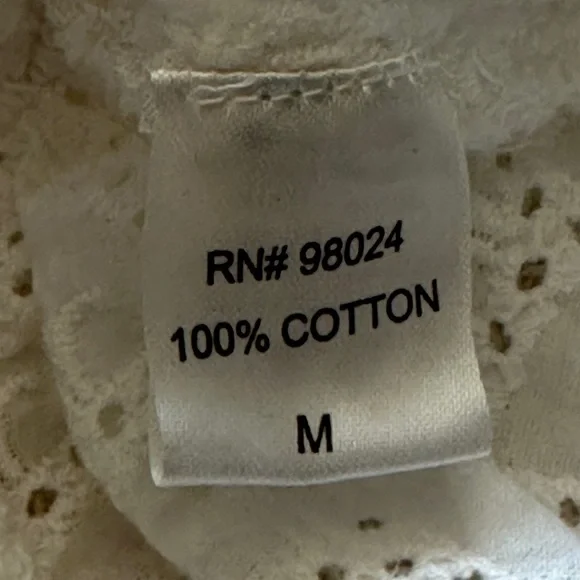 House of Harlow 1960 White Cotton Eyelet Mini Skirt - Size M - Picture 6 of 6